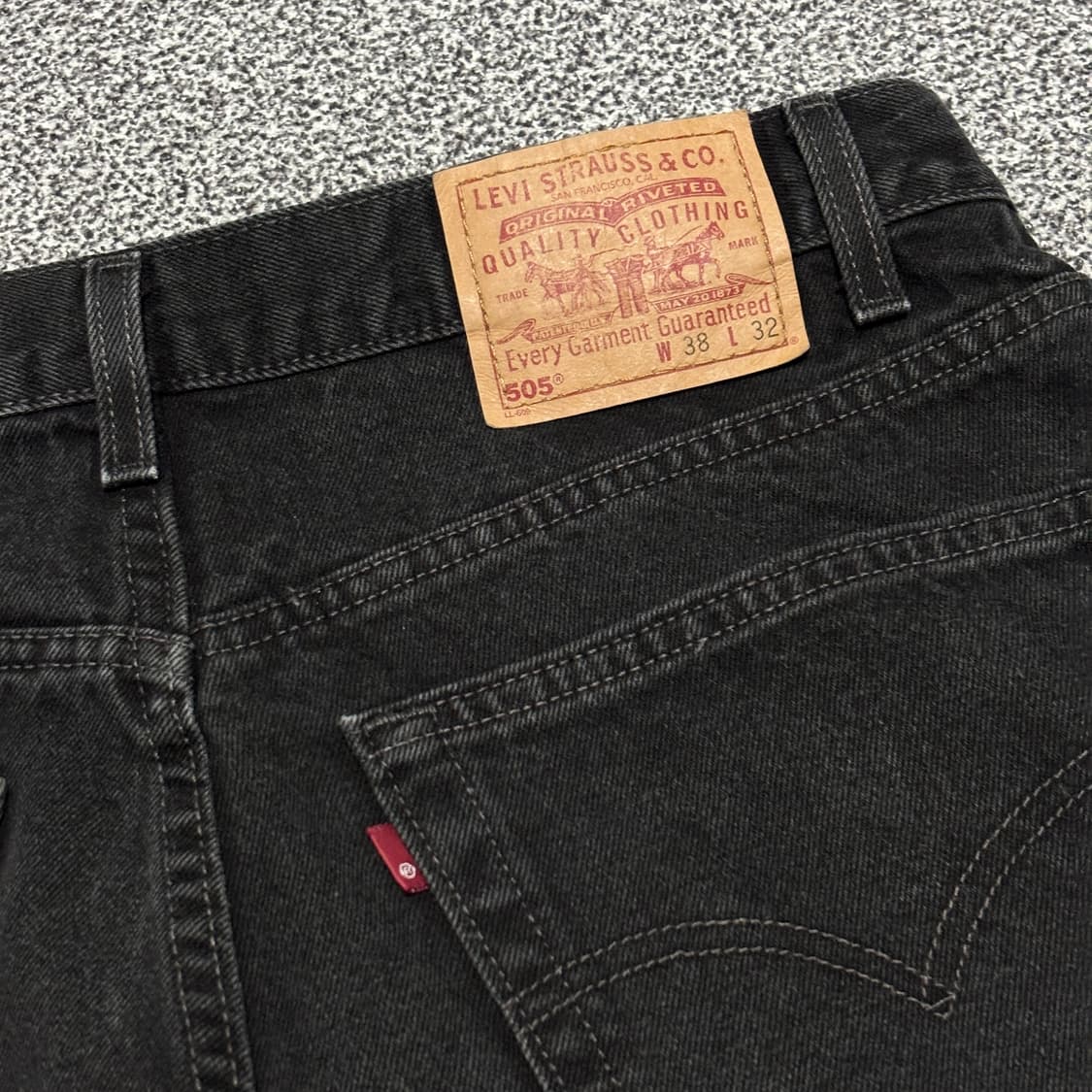 90s 빈티지 리바이스 505 블랙 허리46cm 상품이미지5