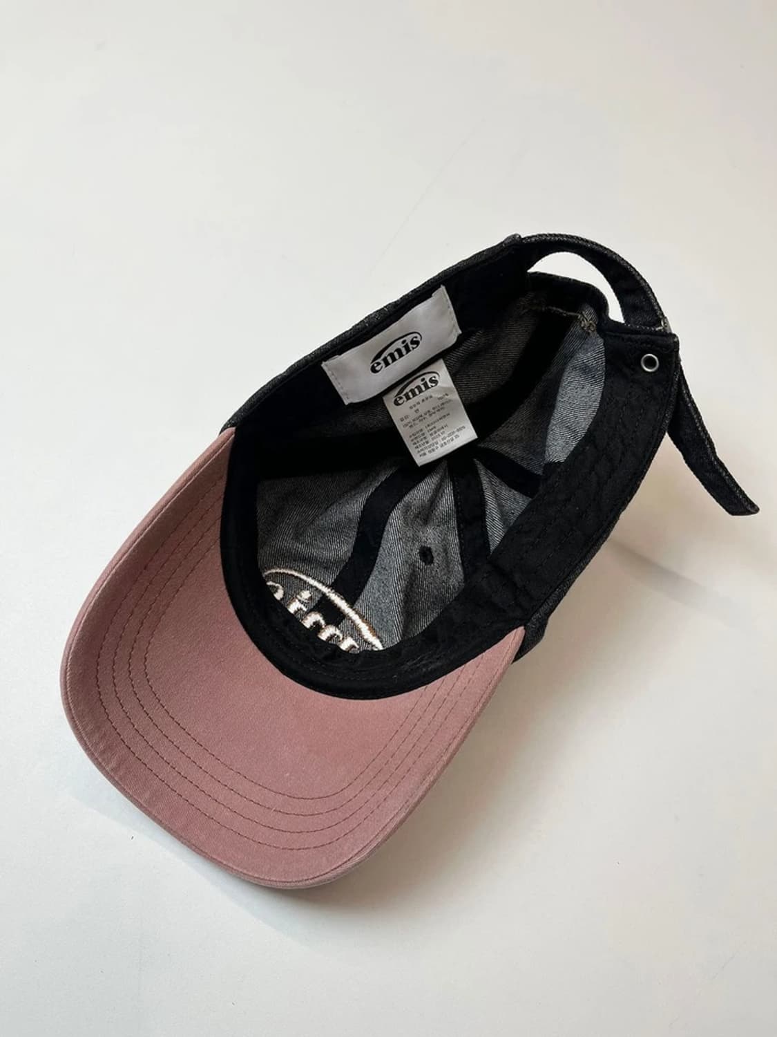 이미스 EMIS 워시드 배색 데님 볼캡 A1441    상품이미지4