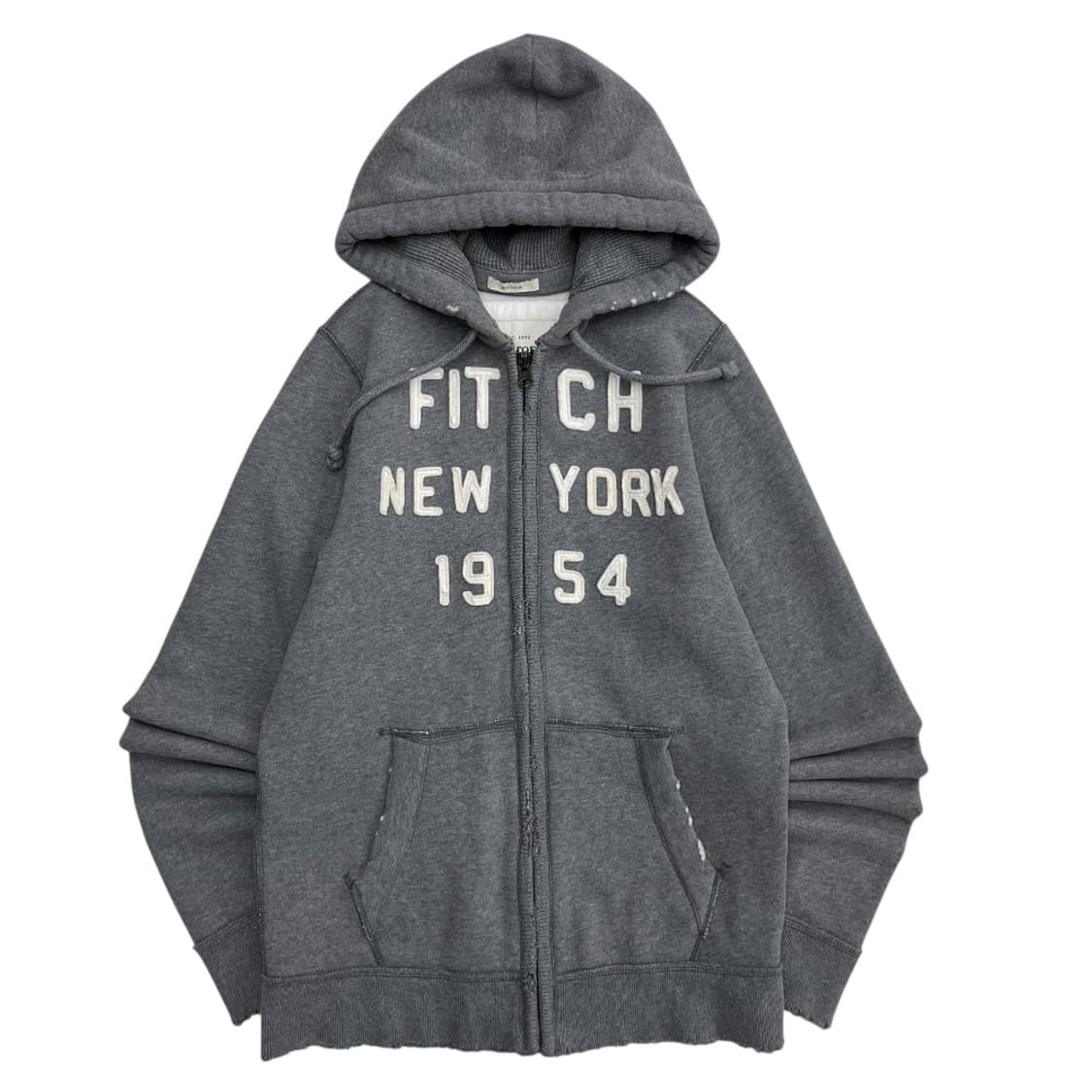 아베크롬비 센터로고 그레이 빈티지 후드집업 L 상품이미지2