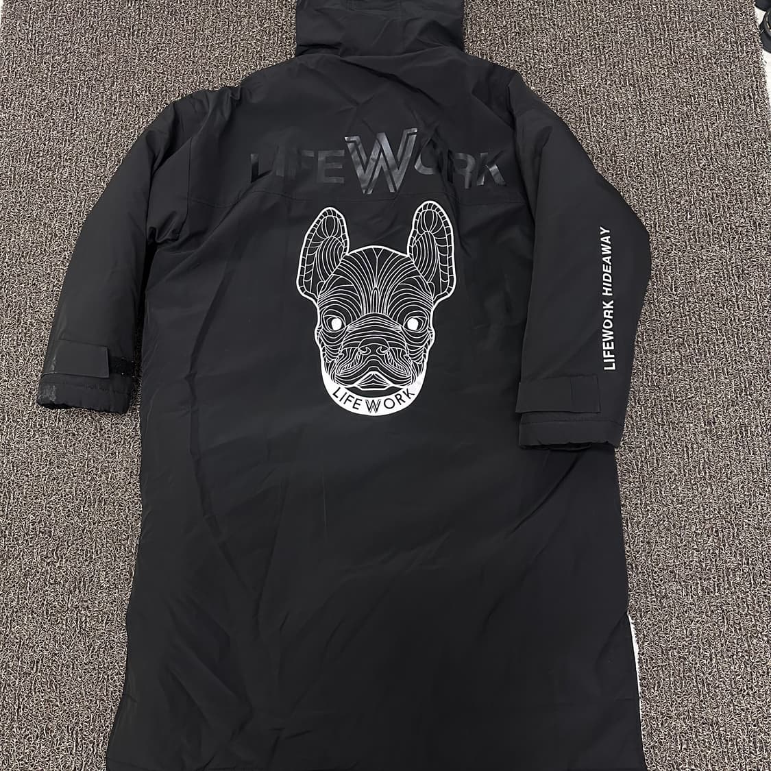 LIFEWORK 라이프워크 양면 롱 뽀글이 털 점퍼 블랙 L 상품이미지4