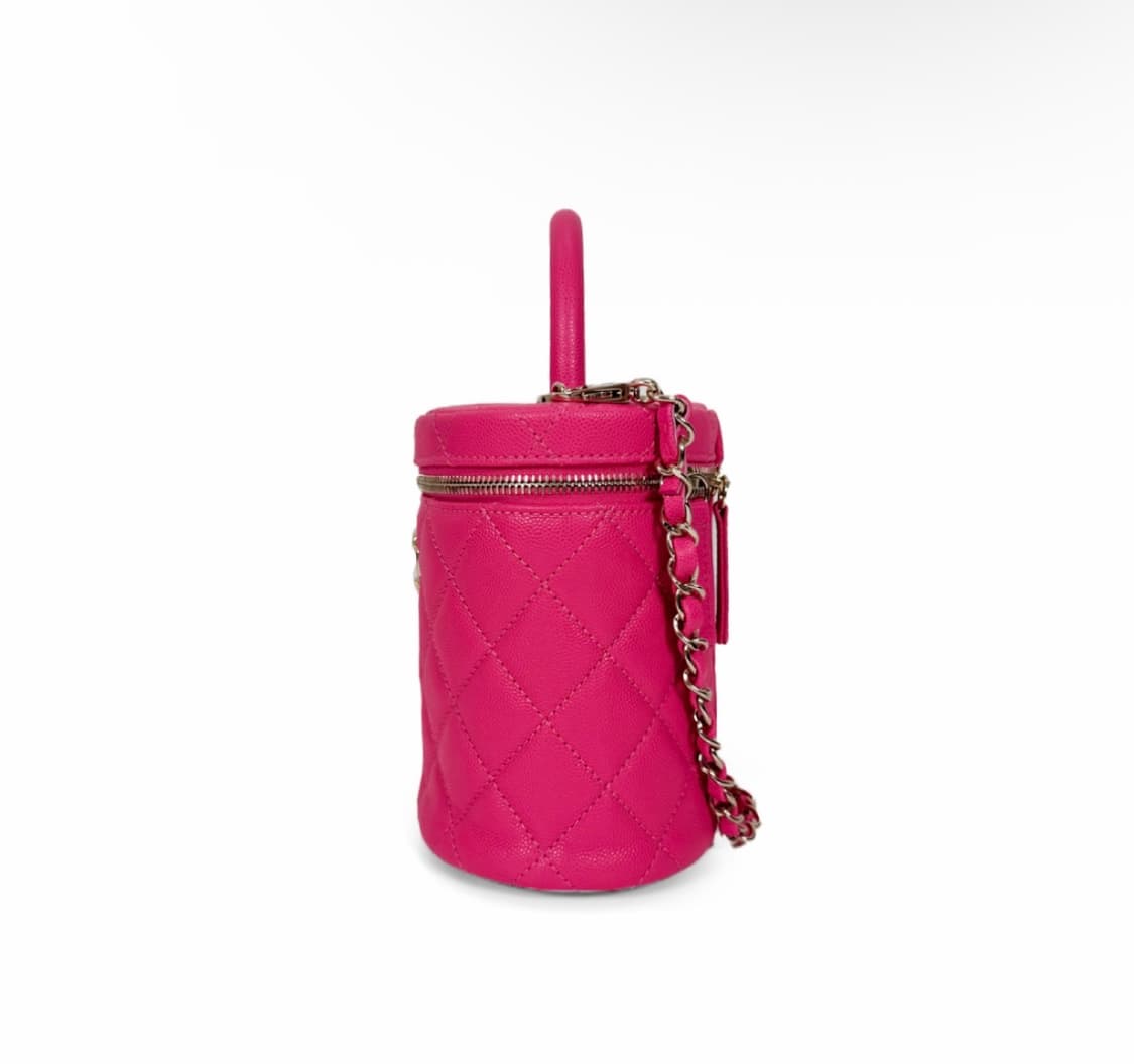 [OS] 샤넬 여성 코코 탑핸들 캐비어 카프스킨 베니티 크로스백 핑크 상품이미지3