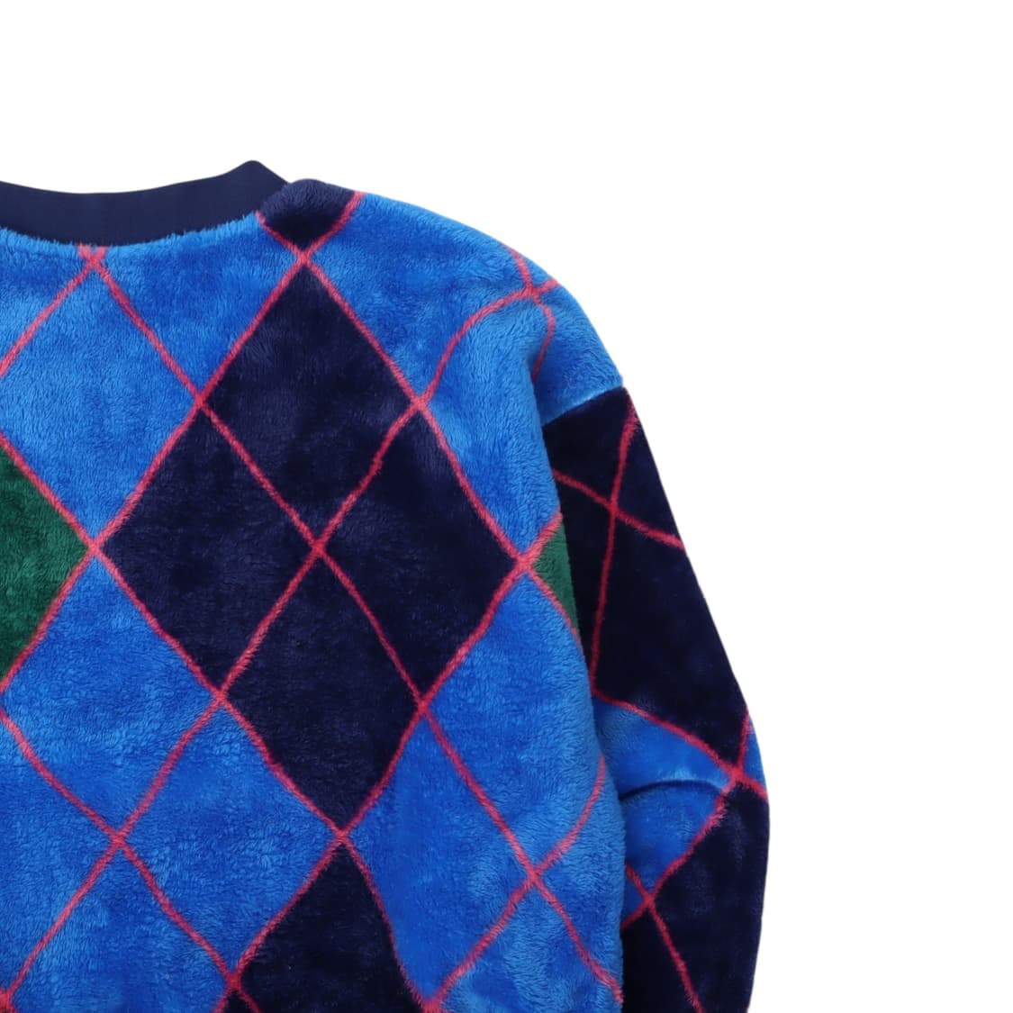 아디다스 아가일 체크 퍼 플리스 스웻셔츠 상품이미지6