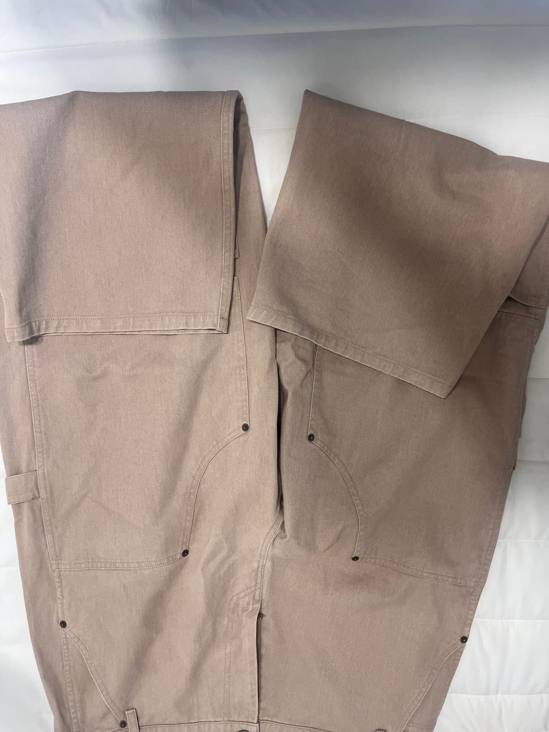 Aoiro  Cutted Double Knee Pants - Tan 상품이미지4