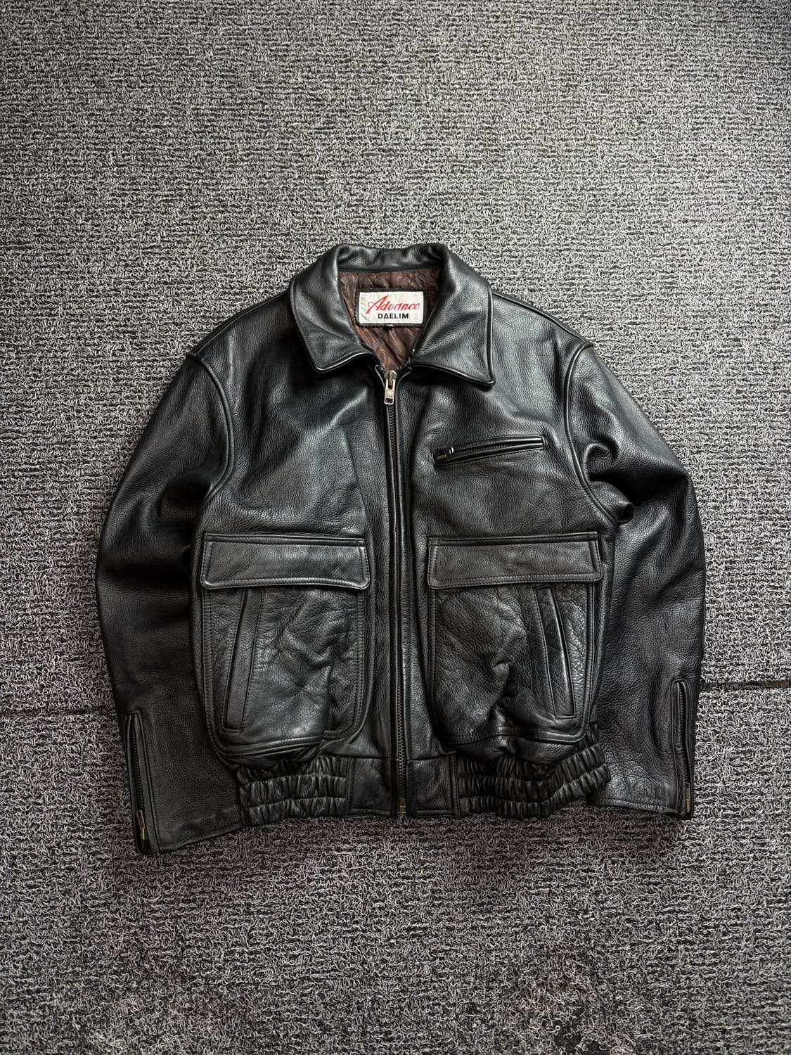 Advance 아카이브 블랙 램스킨 A-2 레더 자켓 2940 상품이미지2