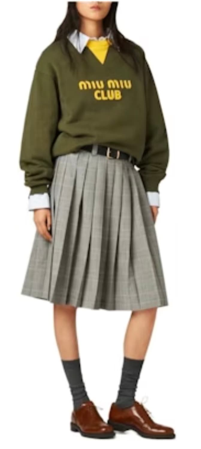 [S] 미우미우 클럽 로고 스웻셔츠 맨투맨 크루넥 상품이미지4