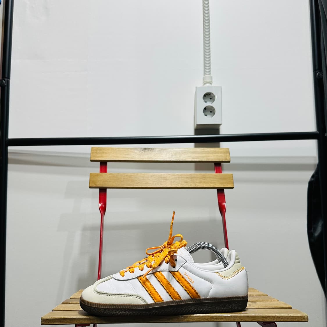 240) 아디다스 운동화 여성 여자 신발 삼바 화이트/오렌지 상품이미지3