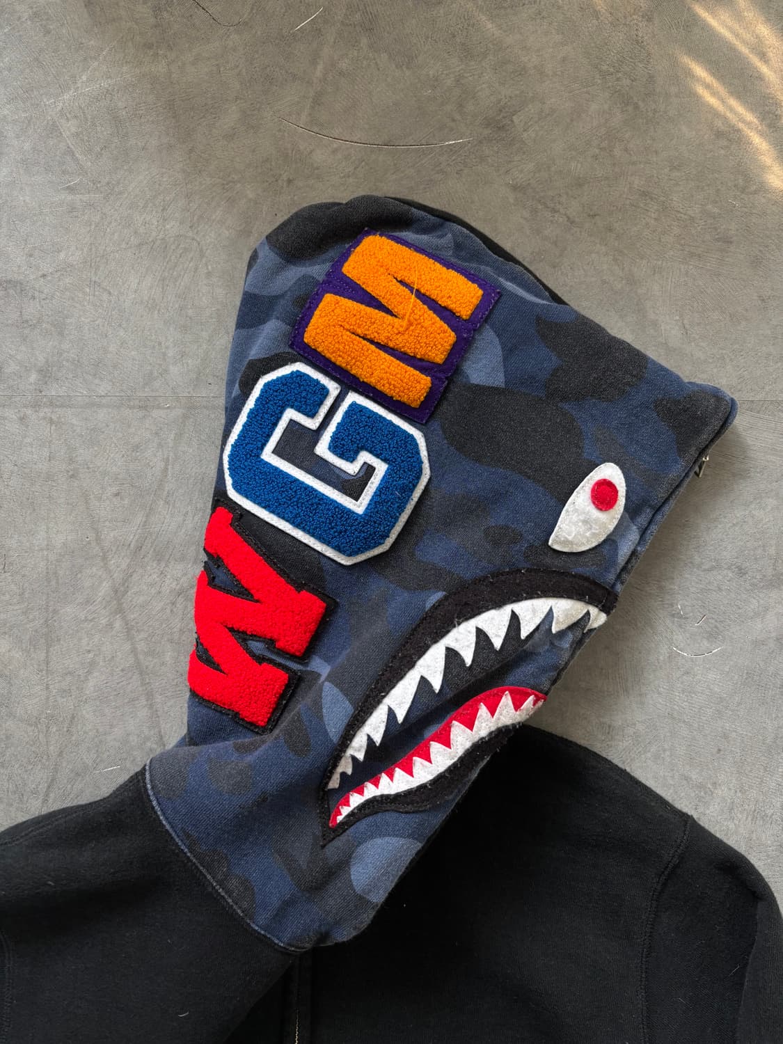 Bape 베이프 청계 카모 샤크 풀집 후디 상품이미지4