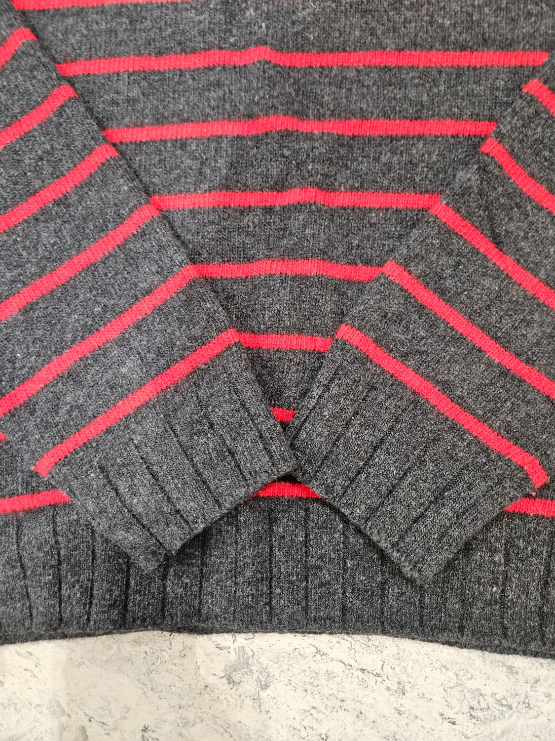 문달 니트 Blando stripe knit in Red 상품이미지3