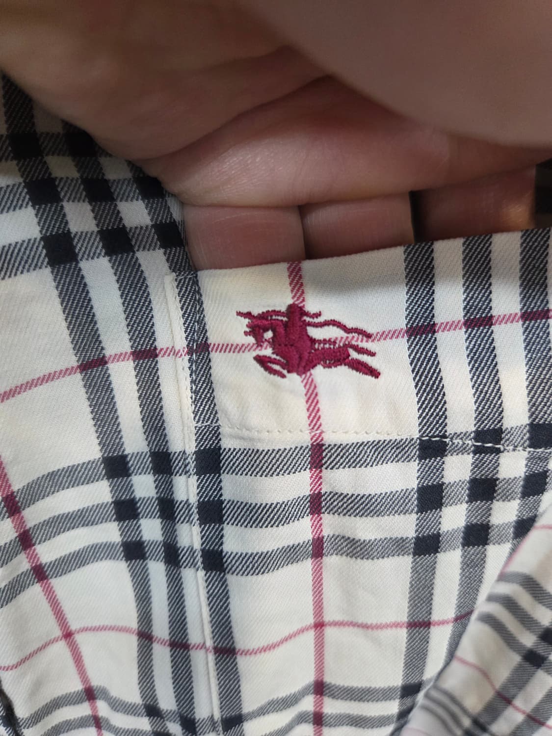 버버리 체크셔츠 긴팔 m 오버핏 상품이미지5