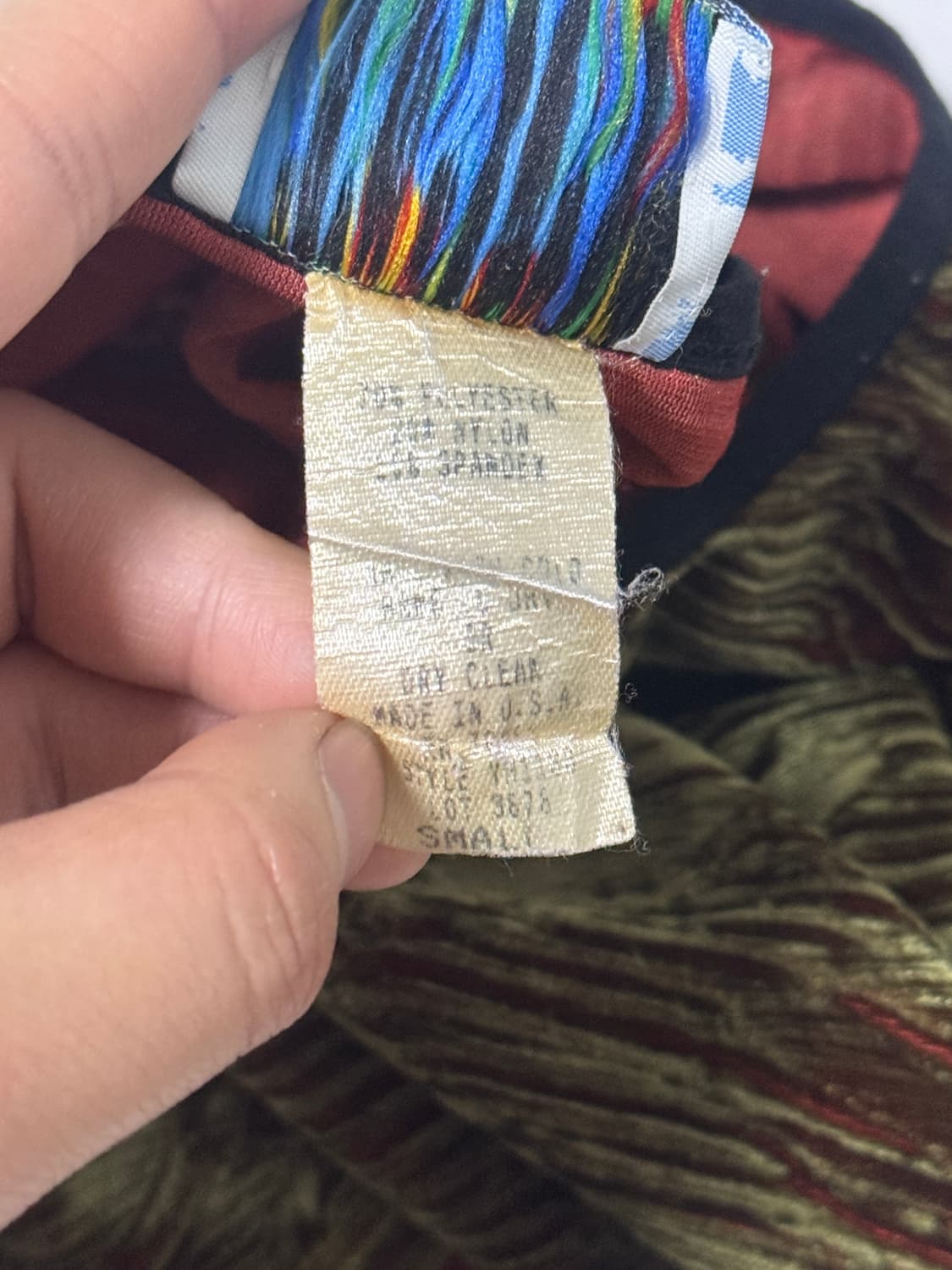 Usa tripp nyc 패턴 롱슬리브 y2k 레이브 사이키델릭 상품이미지8