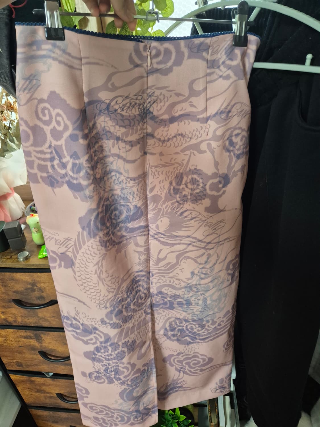 큐리티 드래곤 맥시 스커트 핑크 상품이미지3