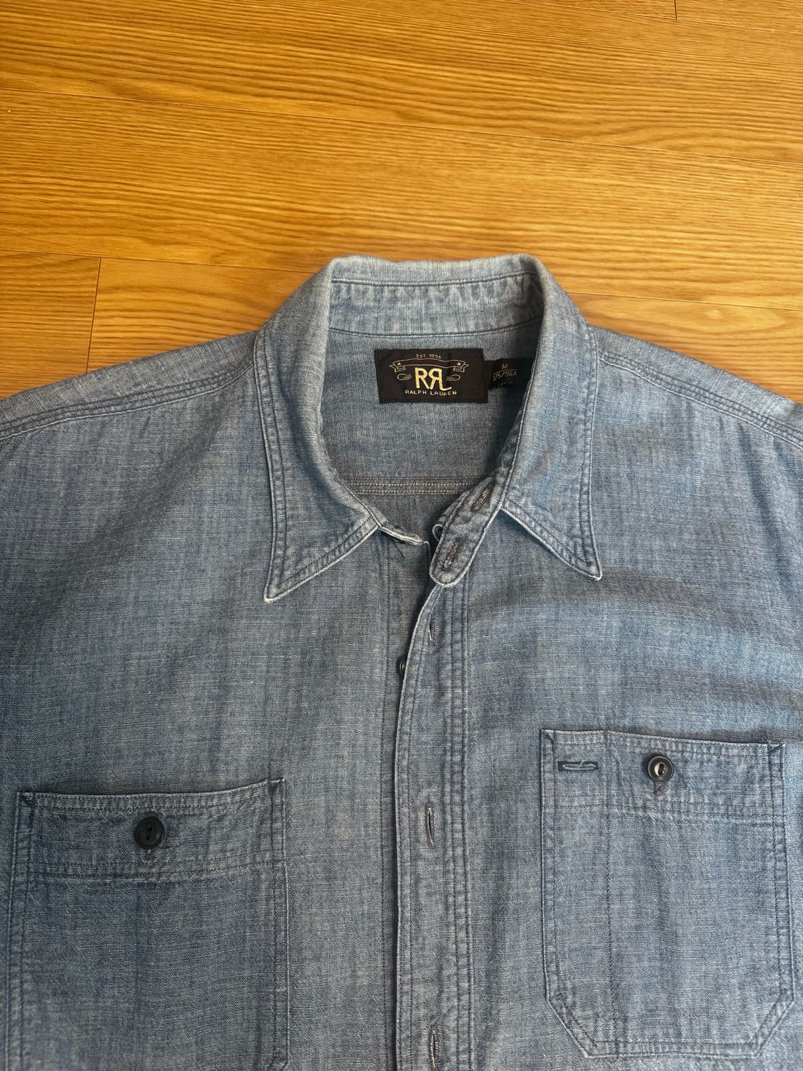 더블알엘 샴브레이 워크셔츠 M 상품이미지2