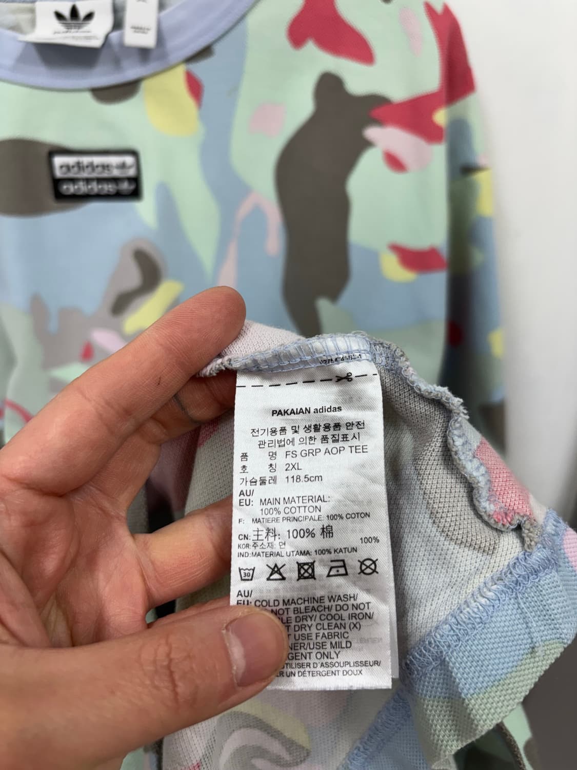 아디다스 카모패턴 피케 반팔티  상품이미지5