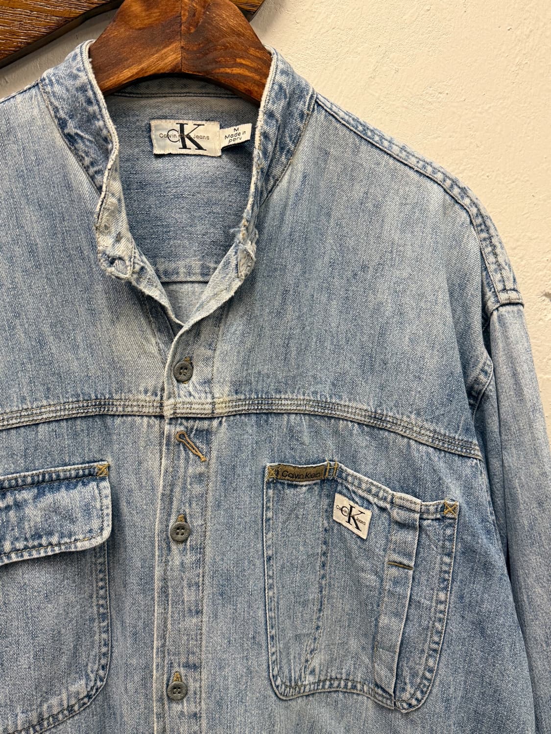 L) 90s Calvin Klein Jeans Band Collar De 상품이미지3