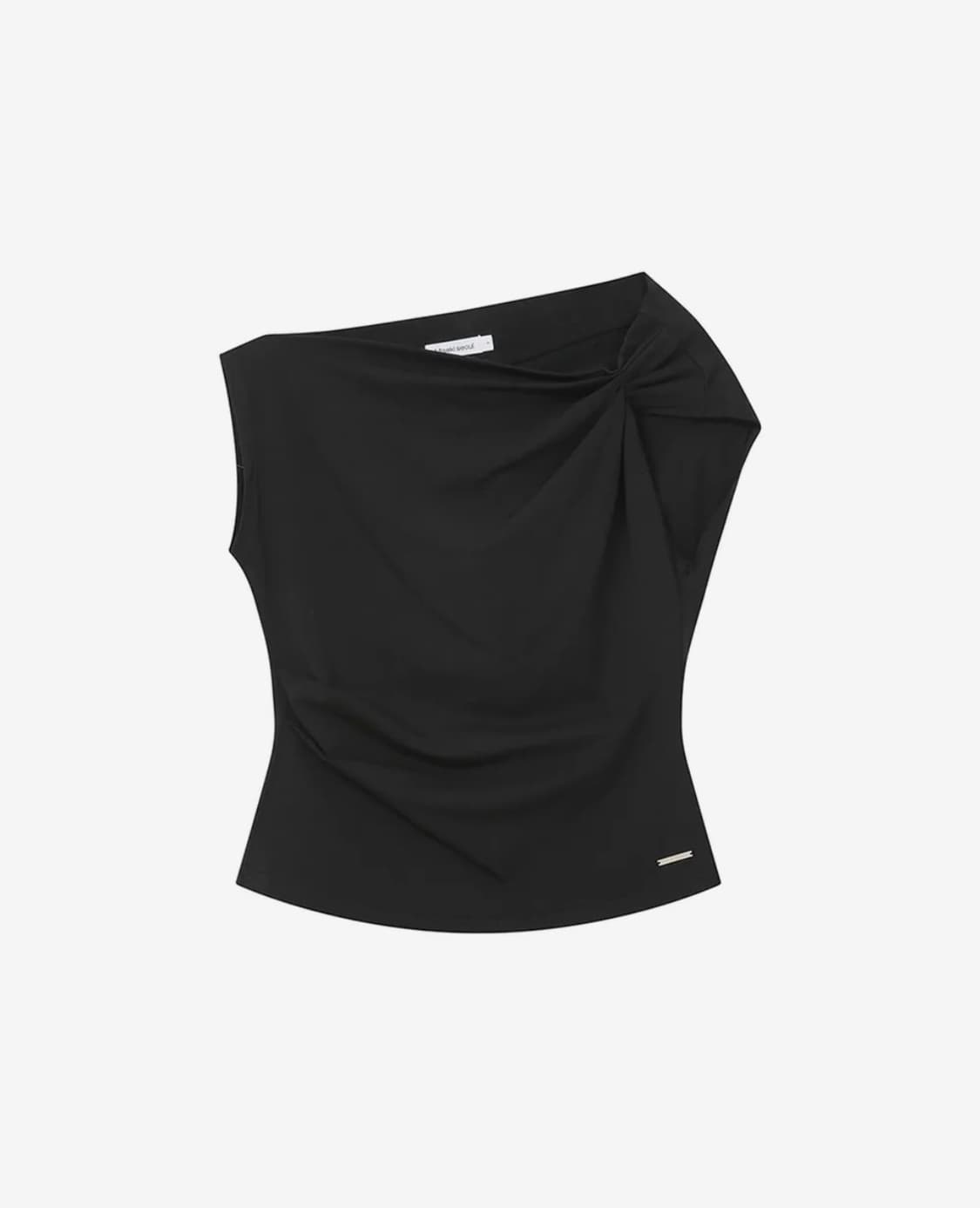 미세키서울 Slanted sleeveless top BLACK 상품이미지1