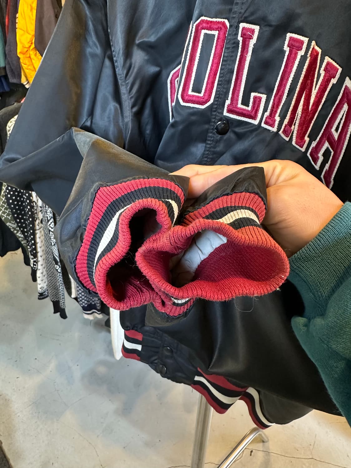 90s 스타터 캐롤라이나 나일론 바시티 자켓 made in usa 상품이미지6