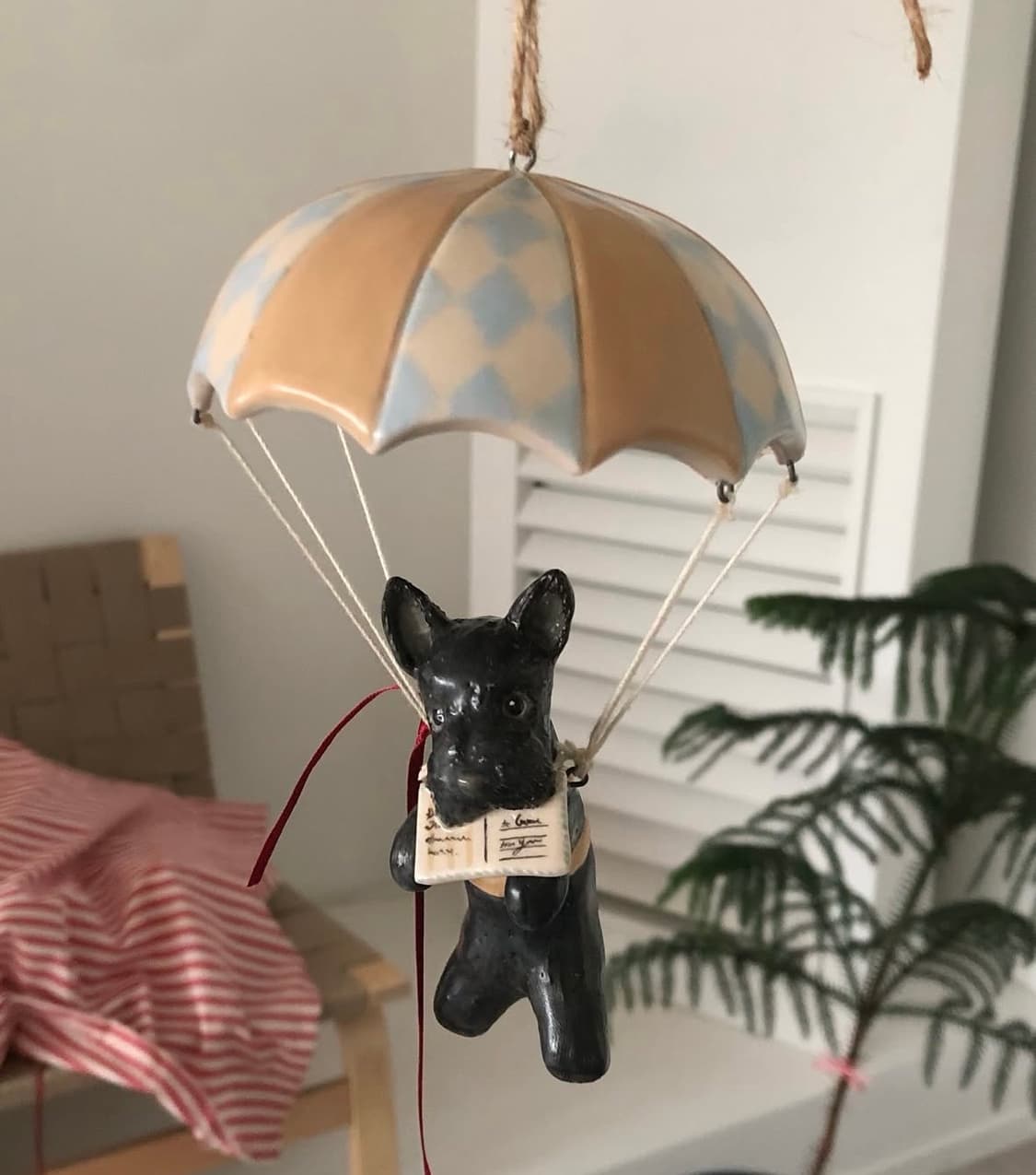 도자기 강아지 낙하산 모빌 오브제 상품이미지1