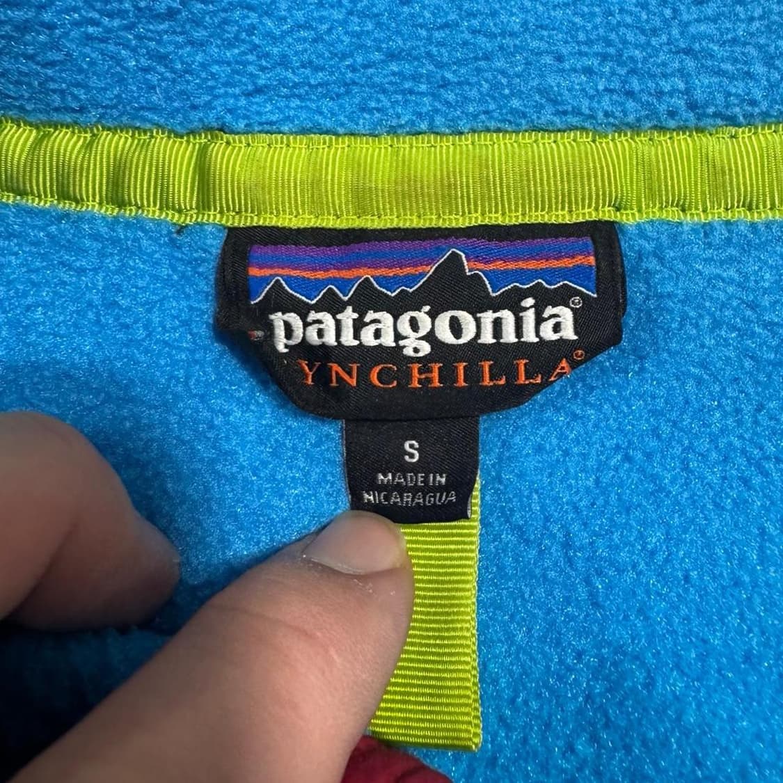 파타고니아 신칠라 스냅-T 스몰더 블루 버니쉬드 레드 상품이미지3