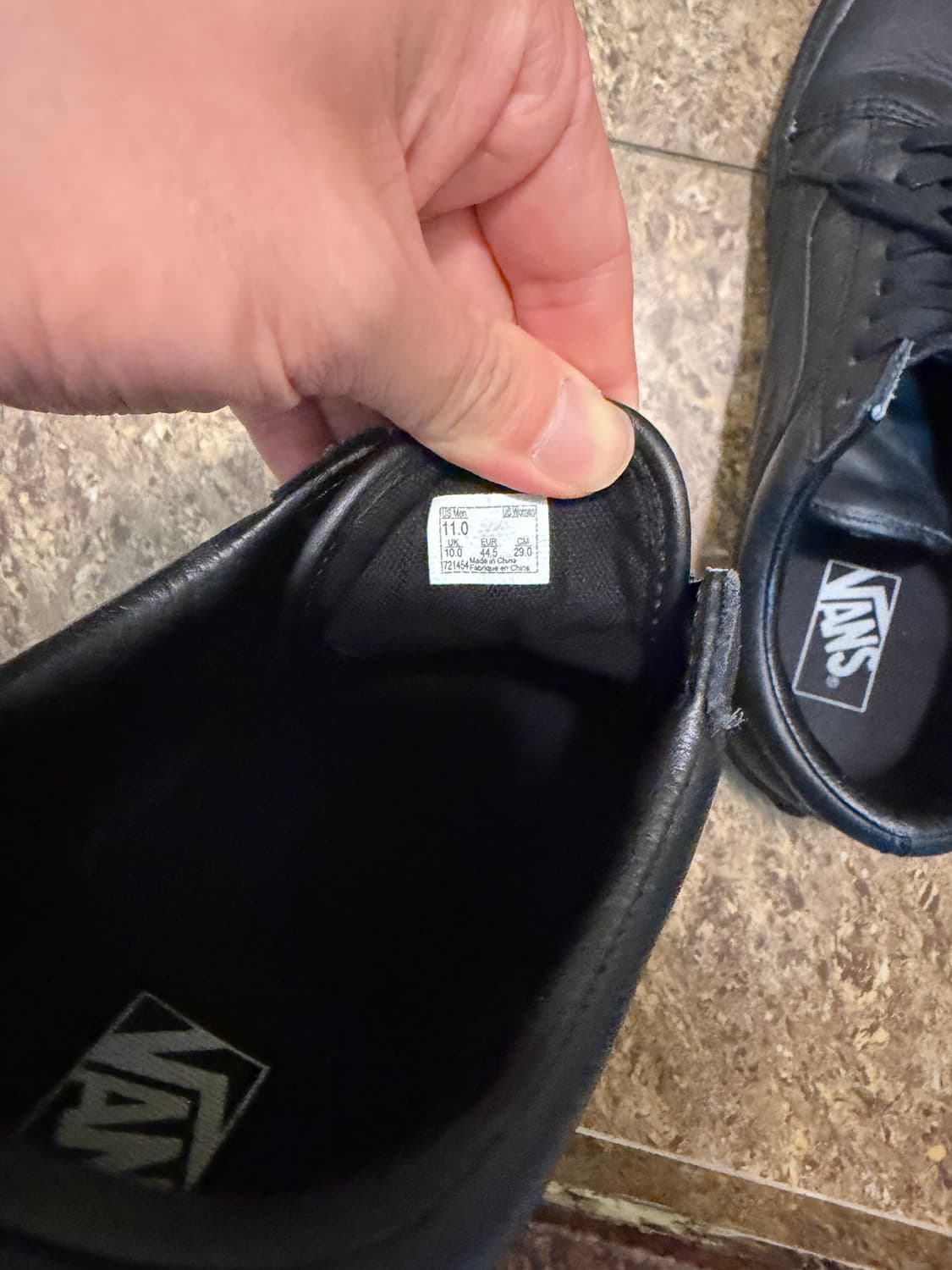 반스 올드스쿨 올블랙 레더 290 상품이미지3