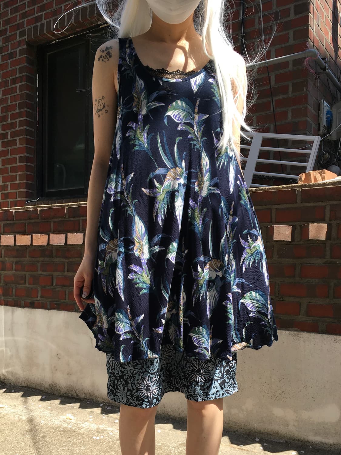 미드나잇 리프 숏 원피스 상품이미지4