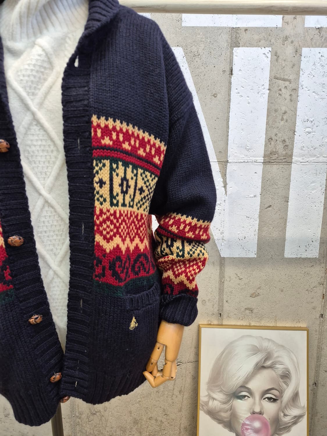 빈폴 빈티지 패턴 니트 가디건(SB4 상품이미지2