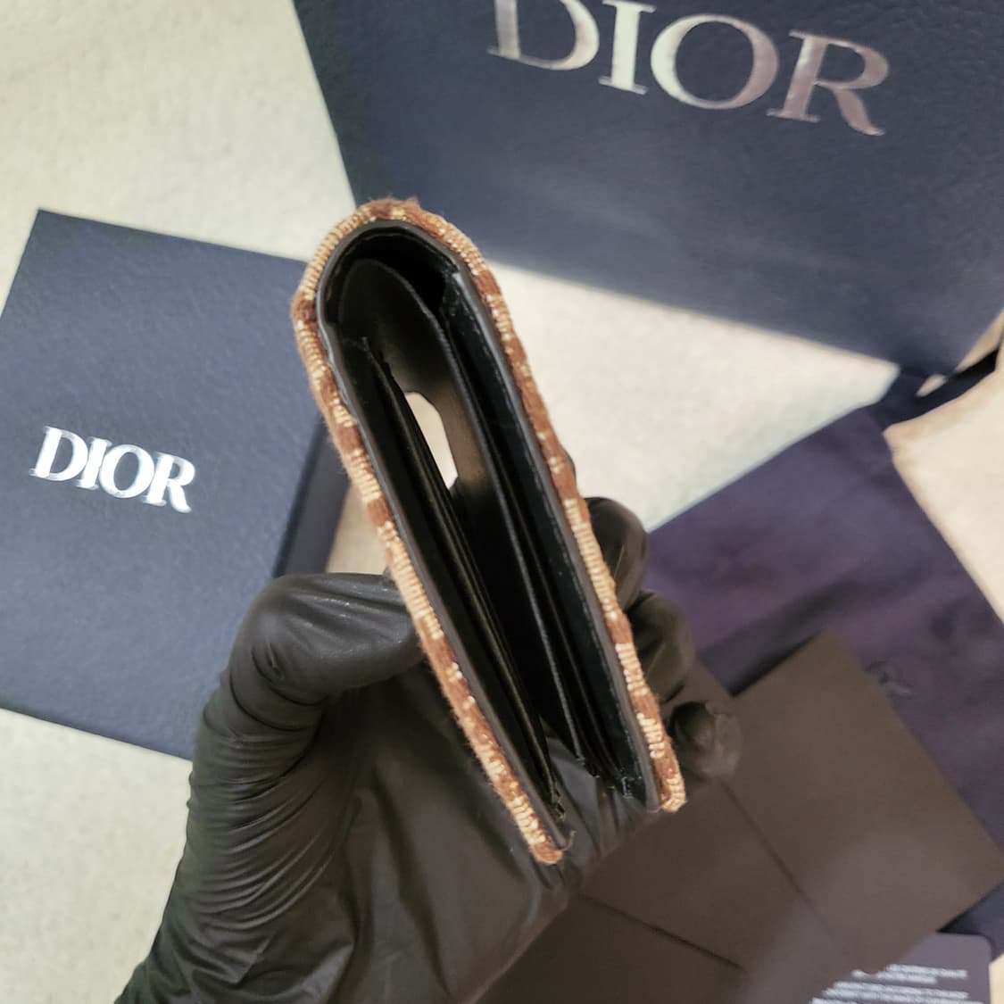 [유일매물/새상품급] 디올 오블리크 오거나이저 카드지갑 브라운 상품이미지9