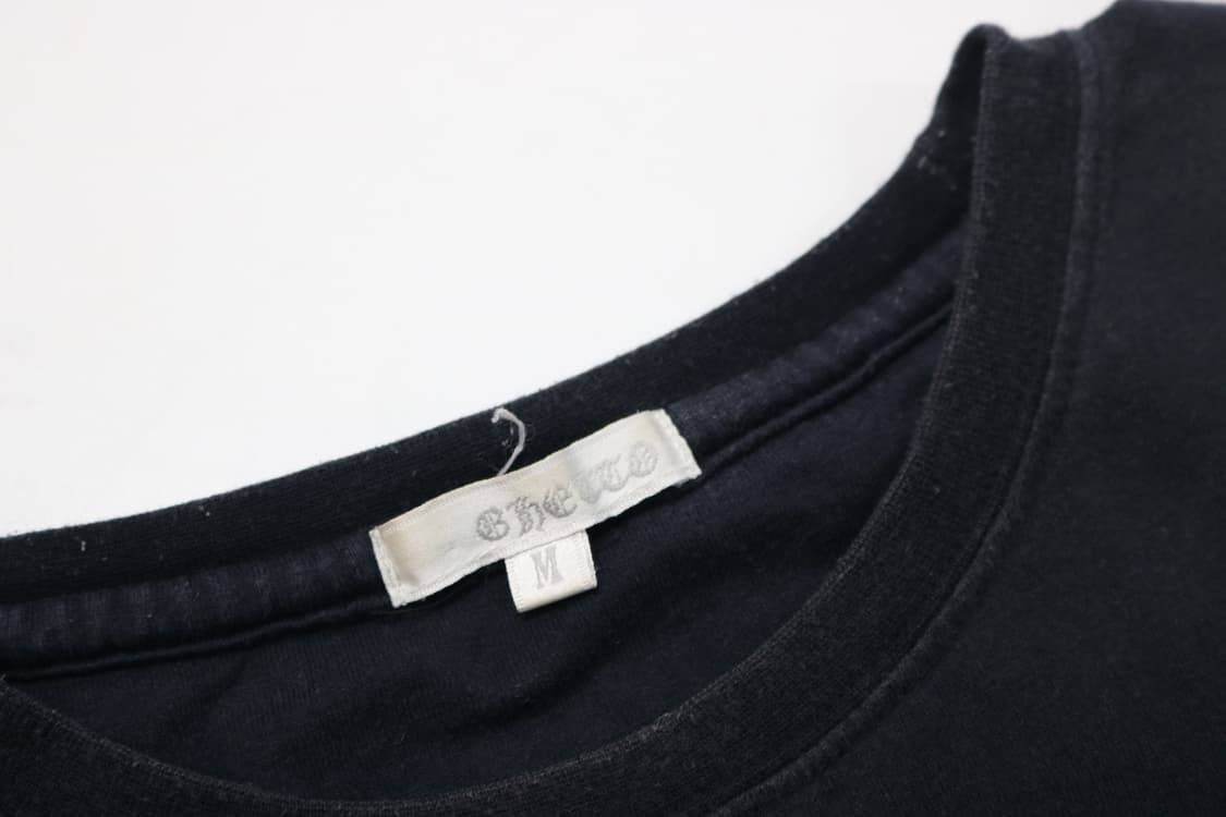 Ghetto 게토 빈티지 그래픽 프린팅 블랙 반팔 티셔츠 (M) 상품이미지5