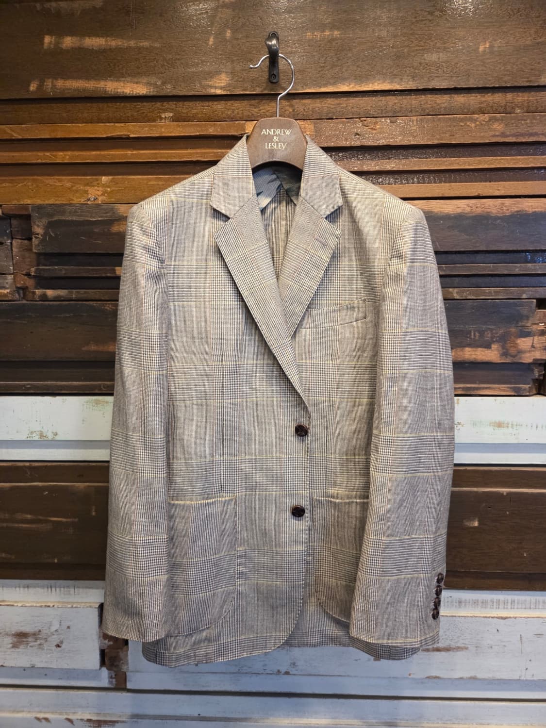 블랙브라운 린넨자켓 상품이미지1