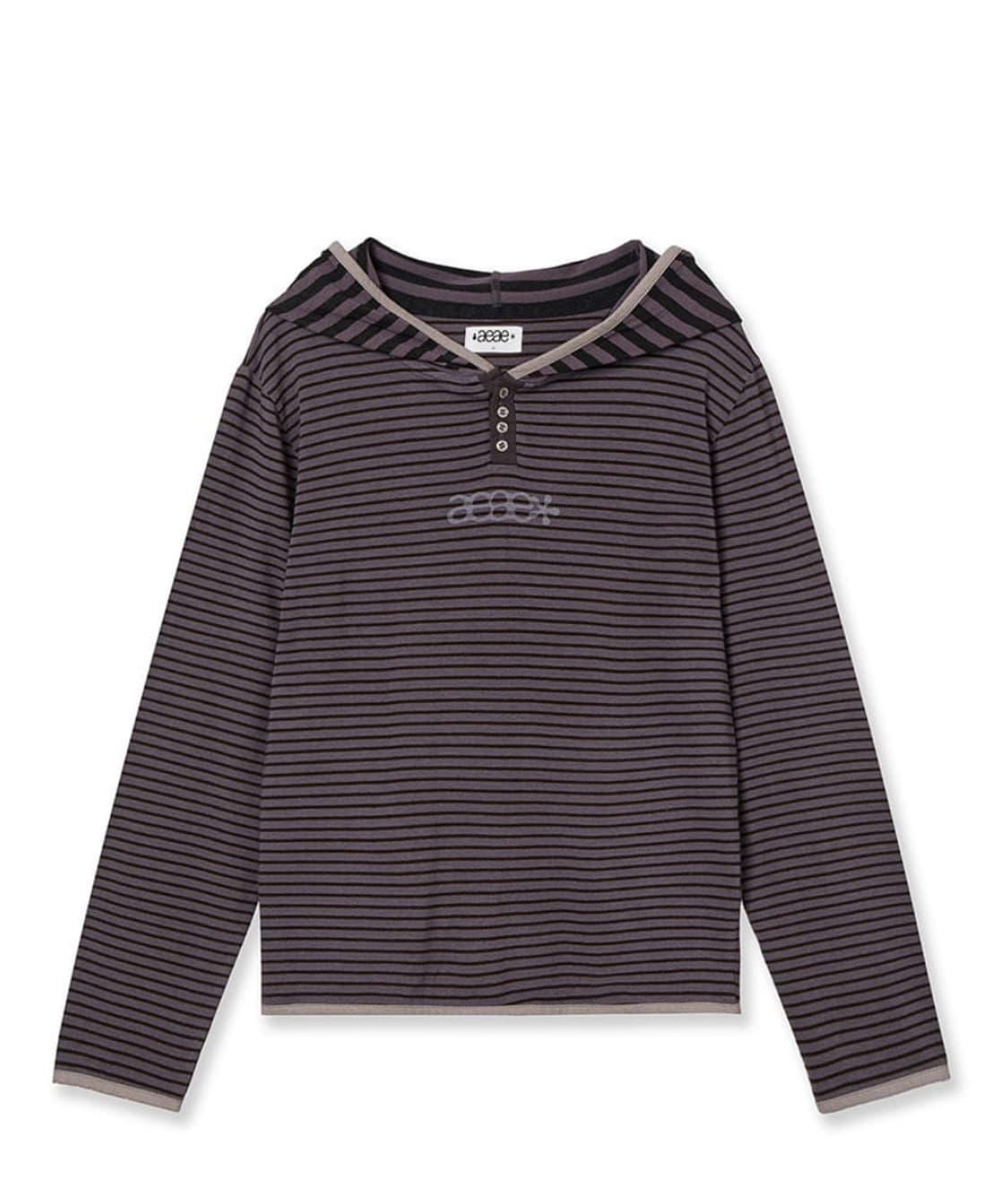 aeae stripe hoodie / purple 상품이미지1