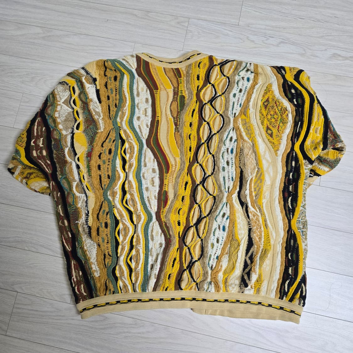 90s Coogi 멀티컬러 3D 케이블니트가디건 상품이미지6
