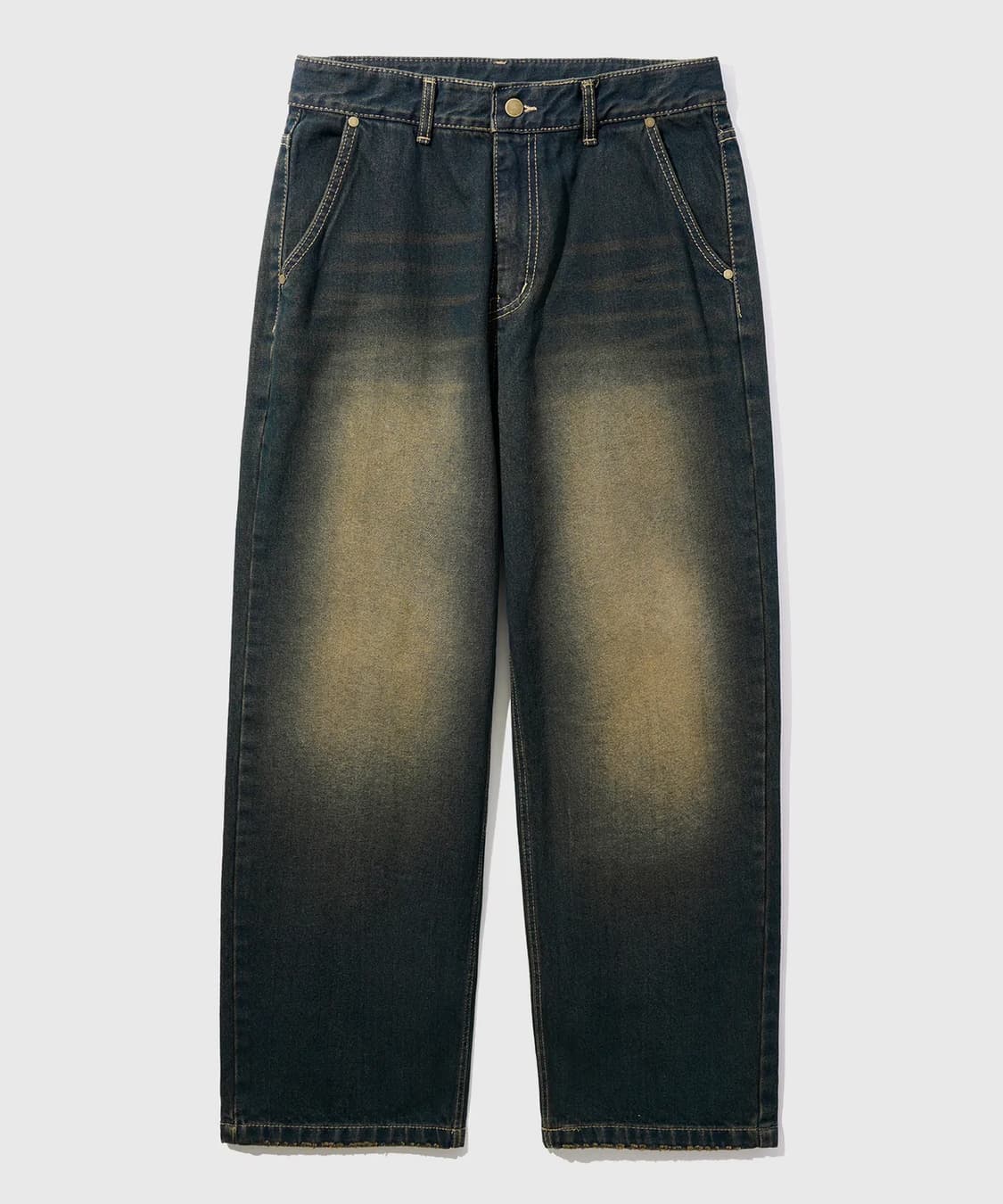 제멋 옐로우 워싱 와이드 데님팬츠 인디고 상품이미지1