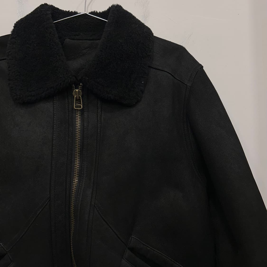 핸드메이드 카우하이드 빈티지 스웨이드 무스탕 상품이미지1