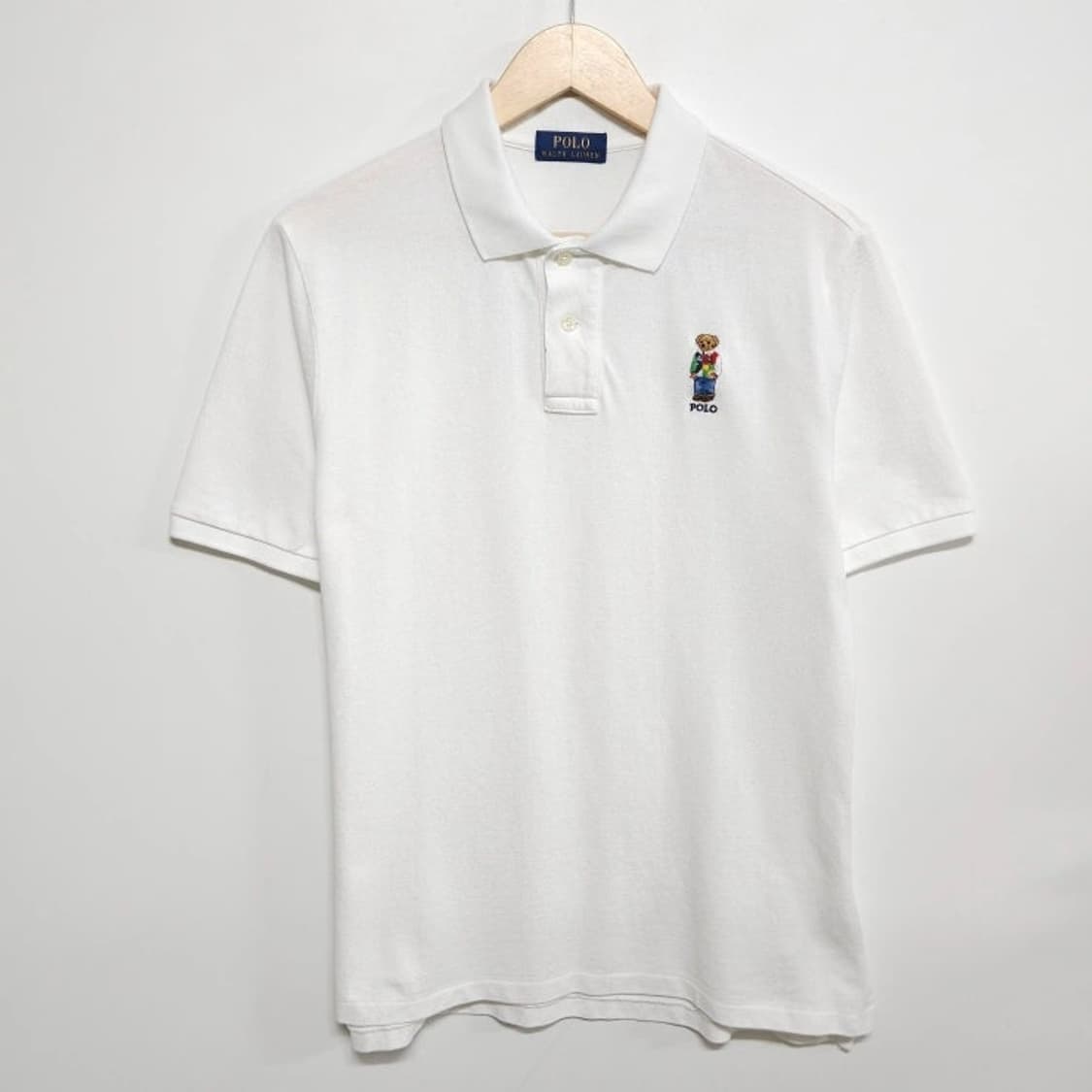 100 POLO 폴로랄프로렌 폴로베어 반팔 카라티 화이트 상품이미지1