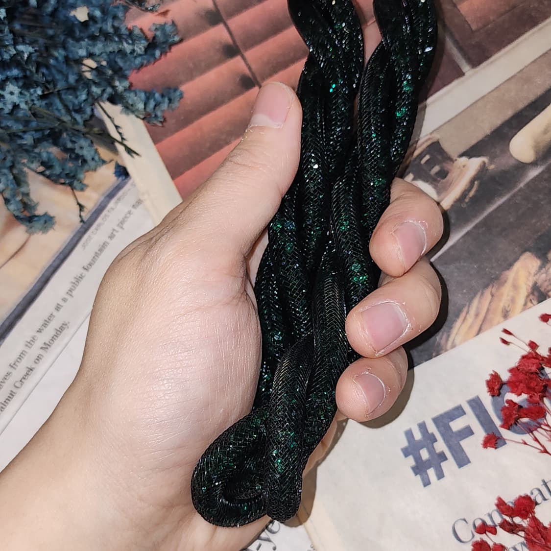 90s 프랑스 빈티지 쥬얼리 에메랄드 트위스트 초커 빈티지 목걸이 상품이미지7