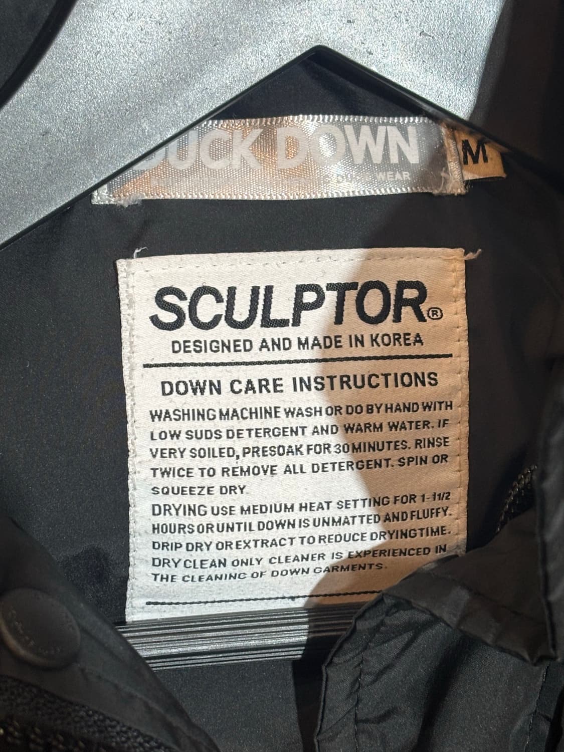 스컬프터 덕다운 롱패딩 블랙 95 상품이미지5