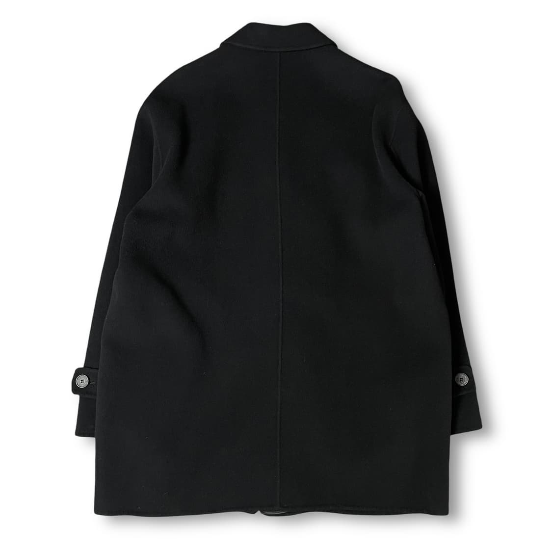 PUFFIN 블랙 울 100 싱글 미디 코트 상품이미지2