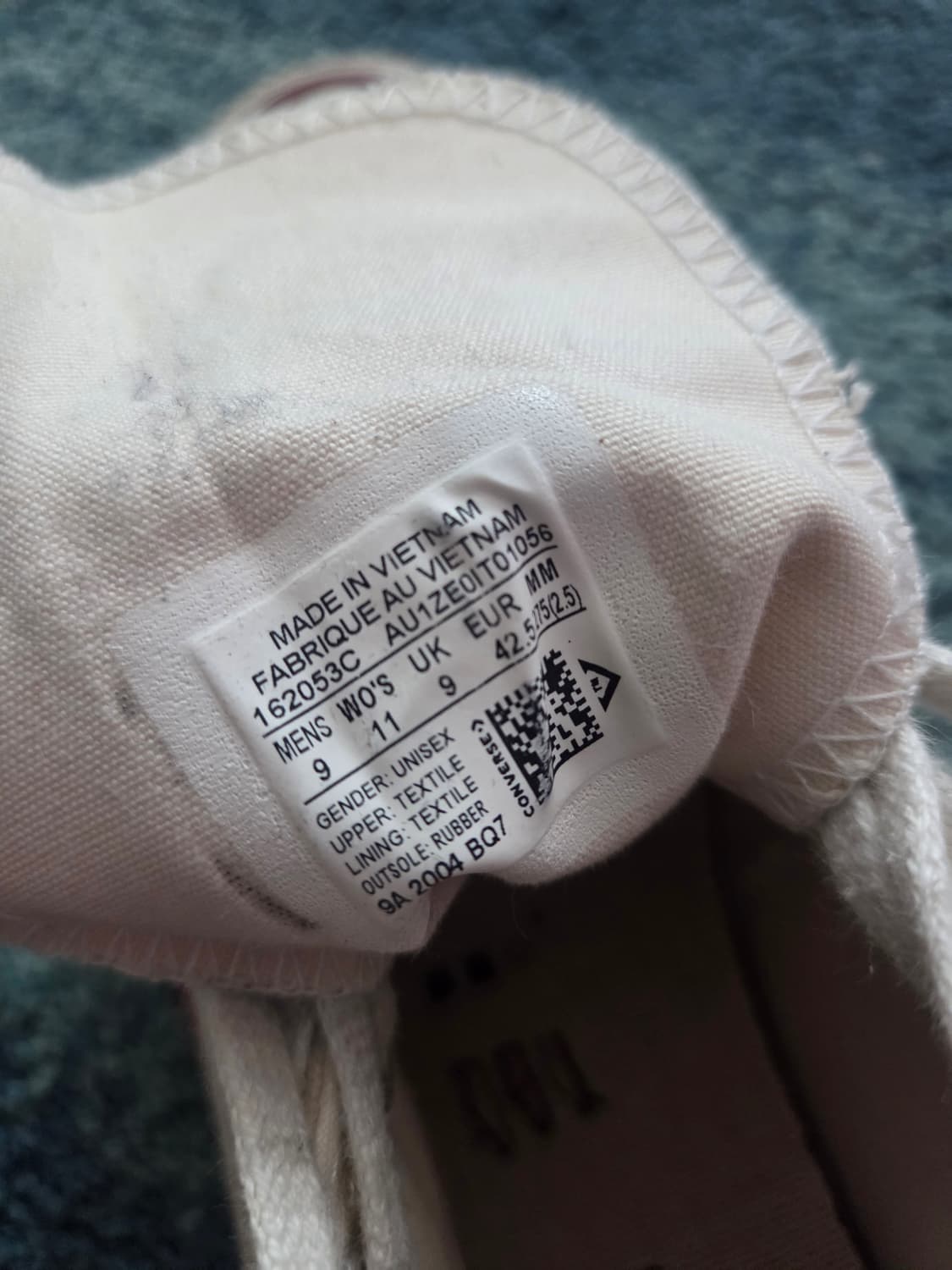 Converse 컨버스 척 70 하이 파치먼트 아이보리 275mm 상품이미지5