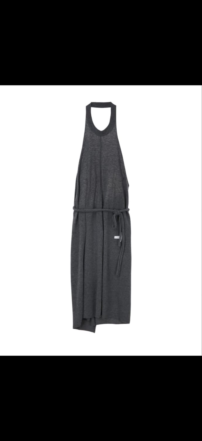 베뉴먼트 홀터넥 랩원피스 그레이 상품이미지5