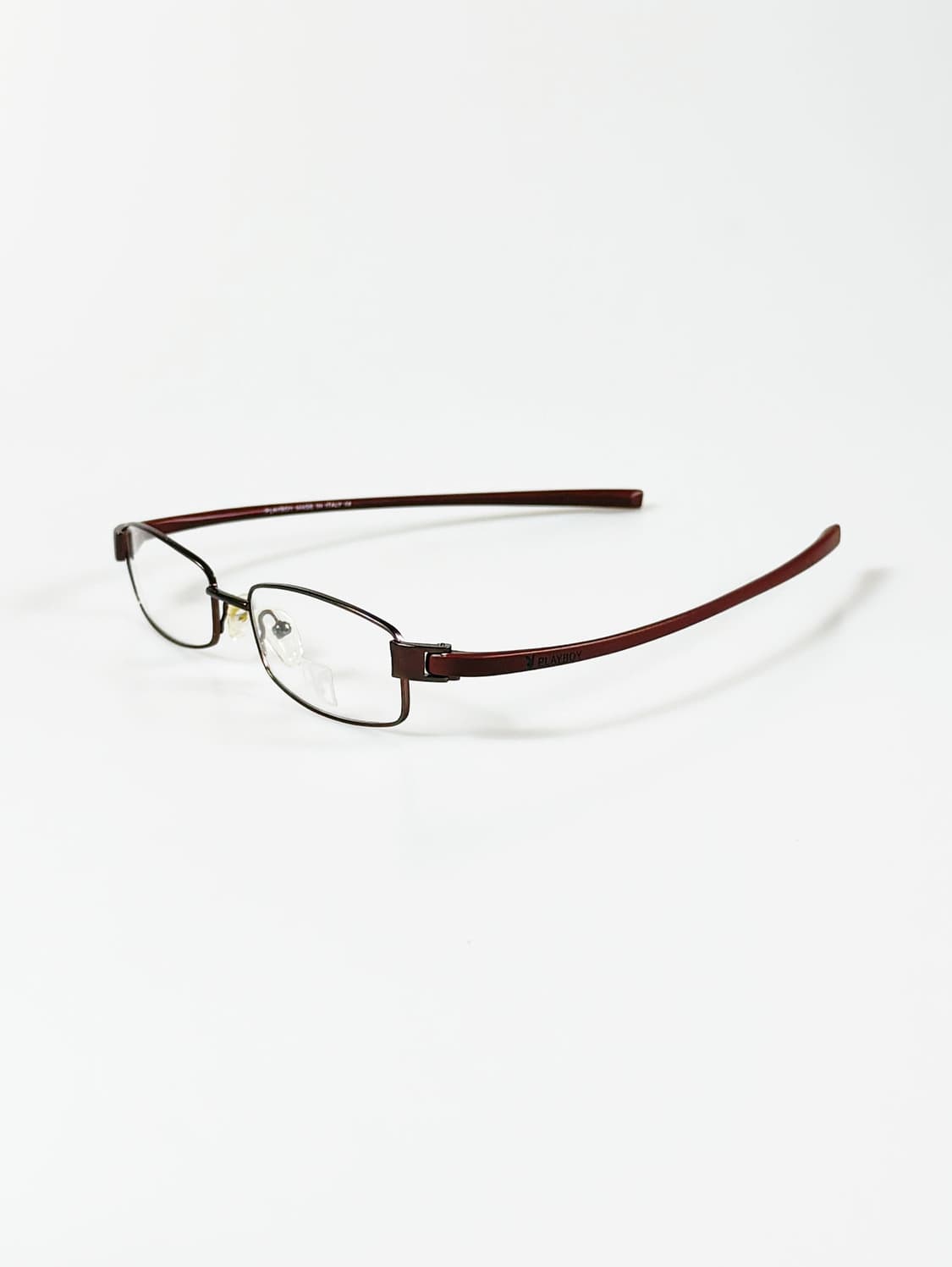 90s PLAYBOY 브라운 슬림 스퀘어 빈티지 안경 상품이미지3