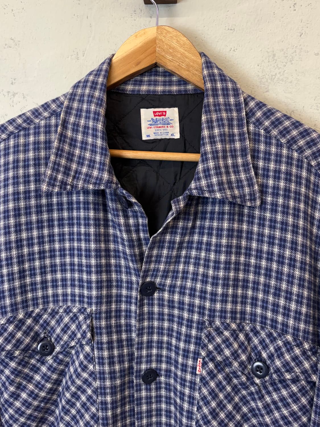 리바이스 90s 빈티지 체크 패디드 셔츠 자켓 상품이미지5