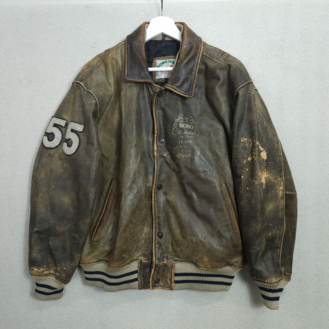 90s ROBO 소가죽 자켓 L 상품이미지2
