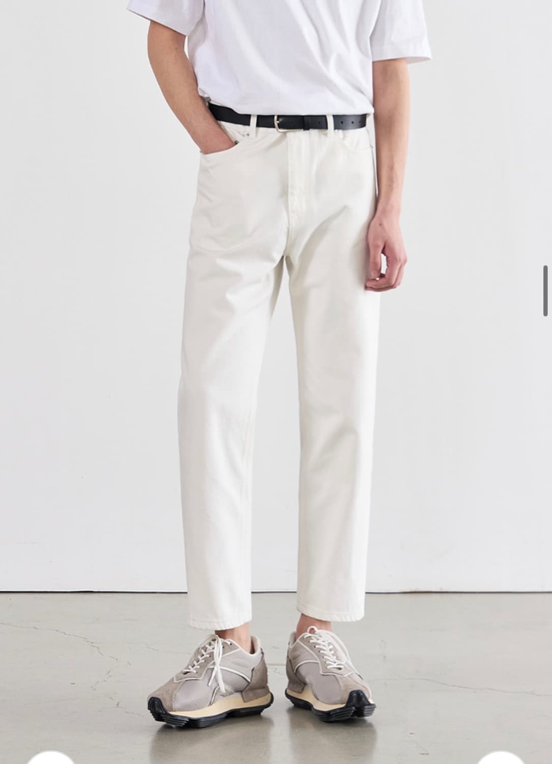 (새상품)(L) 아워데이즈 스트레이트 크롭 데님 팬츠 [CREAM] 상품이미지6