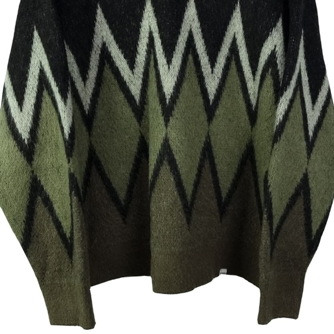 [커버낫] 아가일 패턴 오버핏 모헤어 카라 니트 M19721 상품이미지5