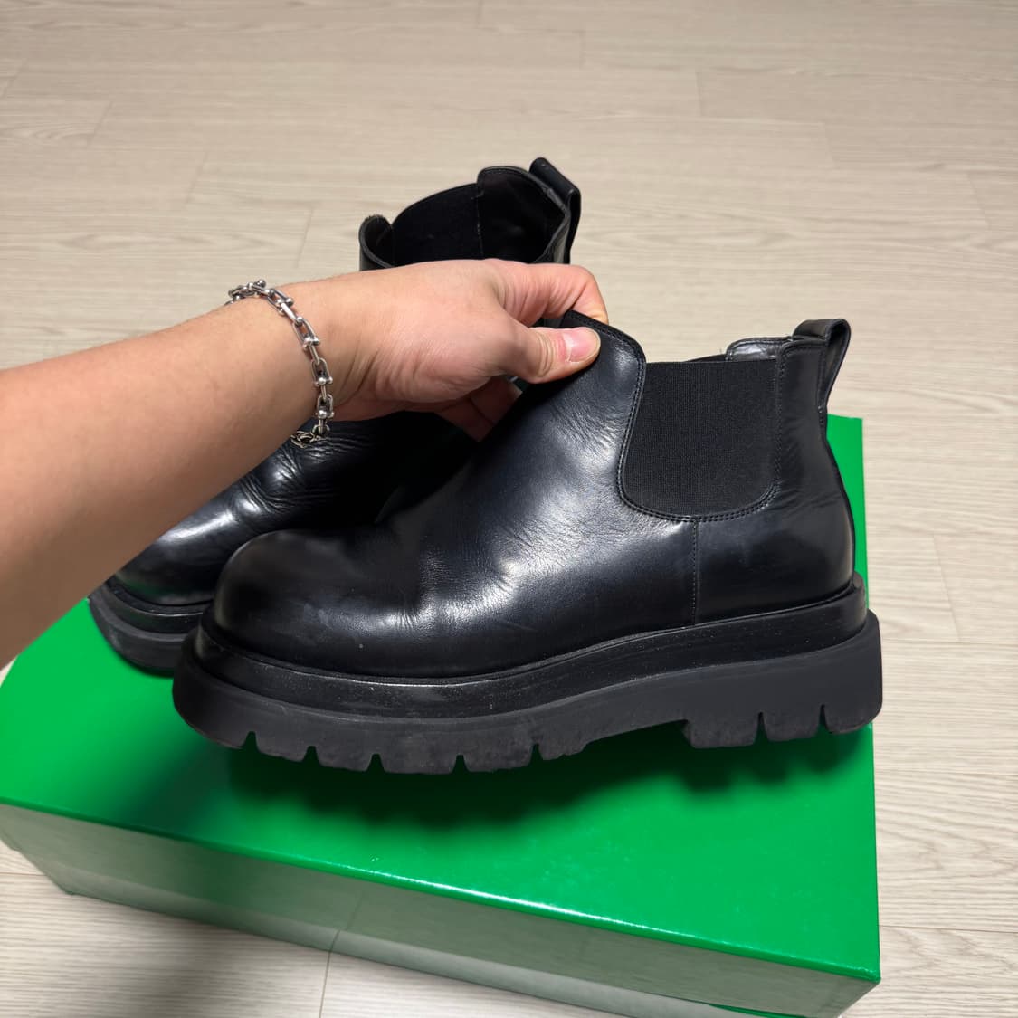 [40.5] 보테가베네타 러그부츠 블랙 상품이미지2