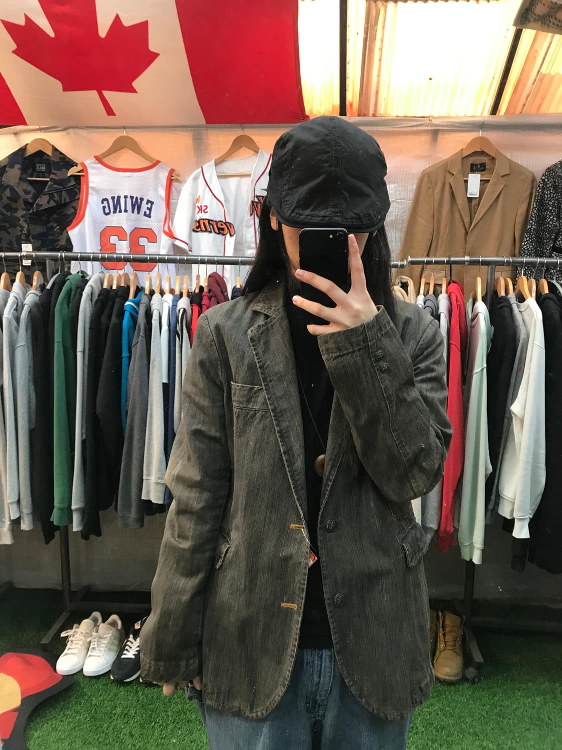 빈티지 워싱 데님 블레이저 상품이미지1