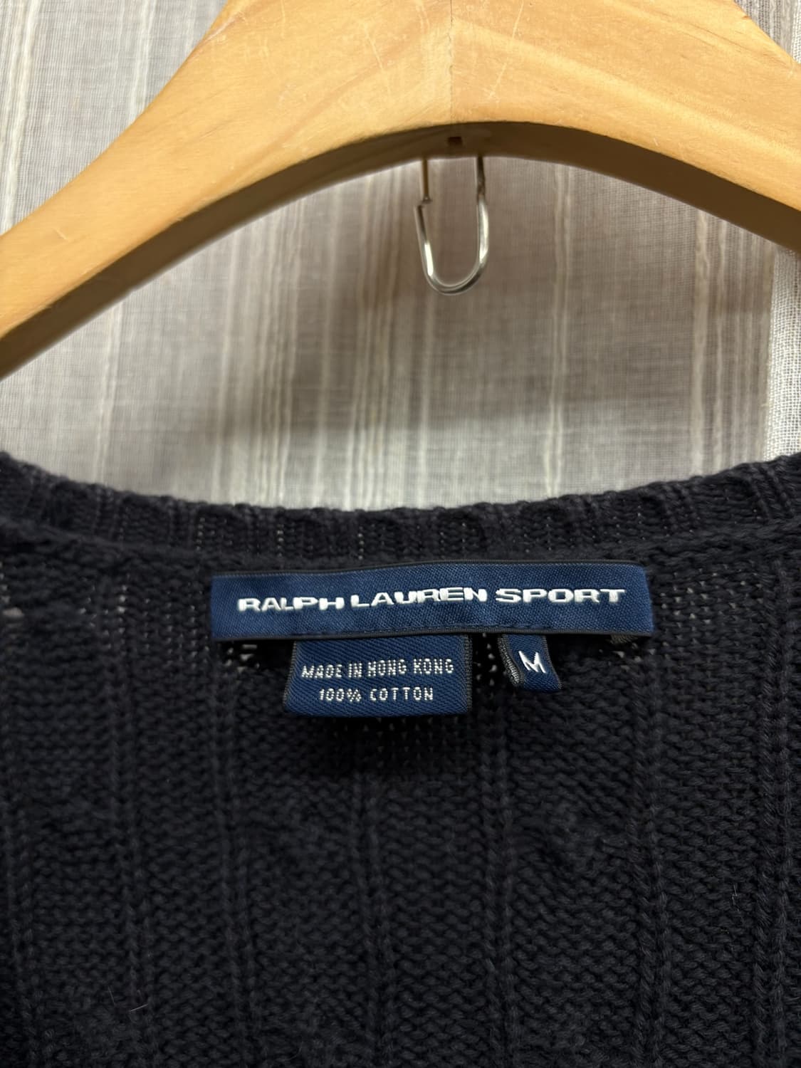 폴로 랄프로렌 케이블 니트 코튼 브이넥 스웨터 상품이미지4