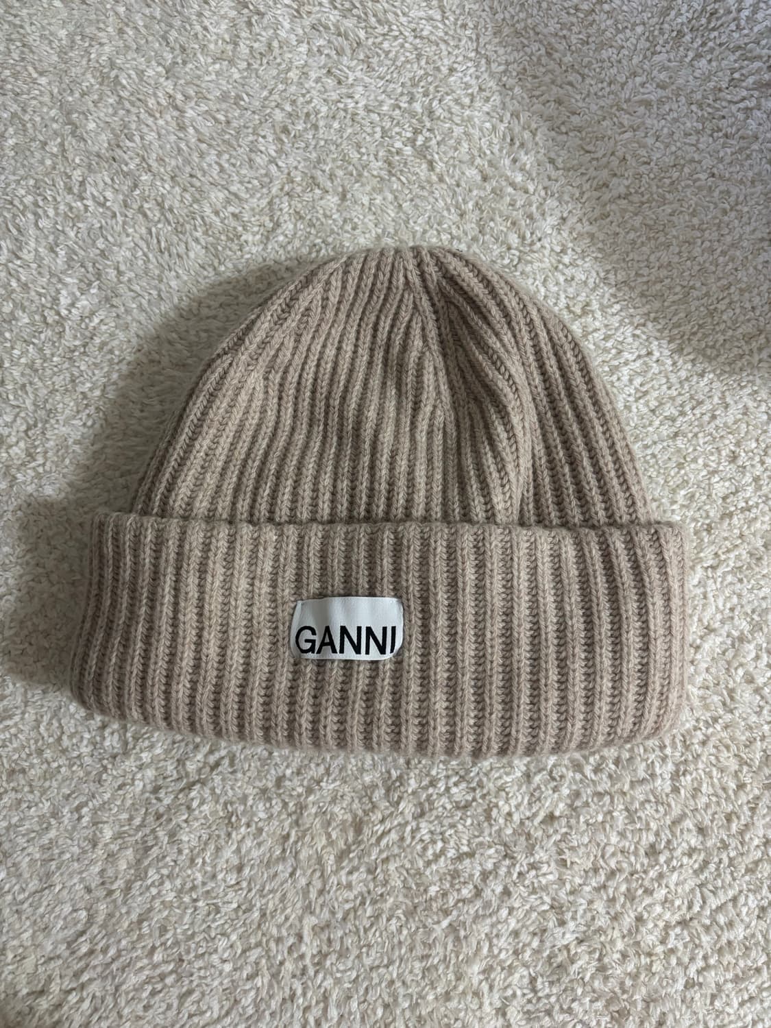 [가니 GANNI] 로고 울 비니 (샌드베이지 / 미착용 새상품) 상품이미지4