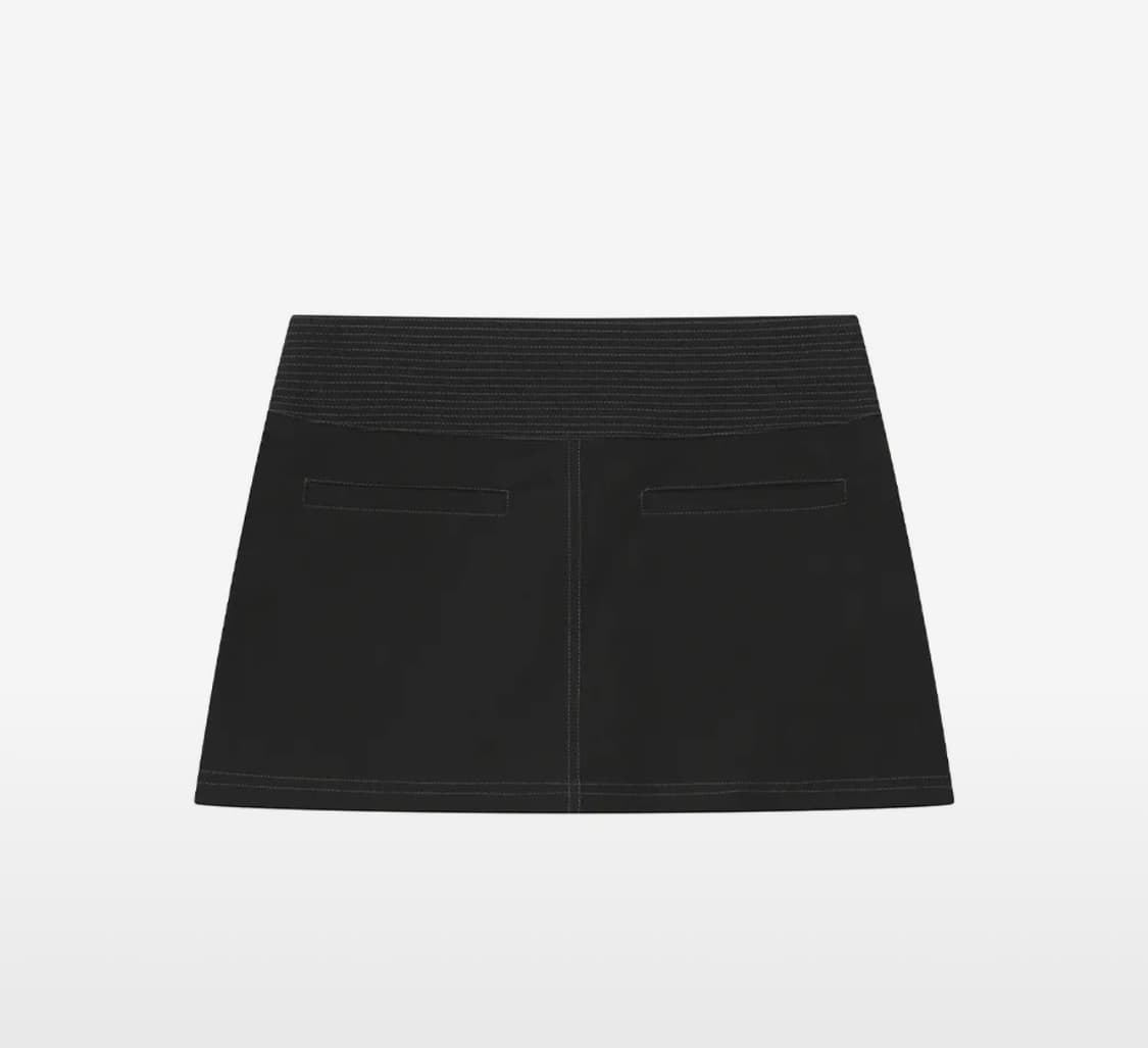 미세키서울 stitch pocket mini skirt 미니스커트 블랙 상품이미지2