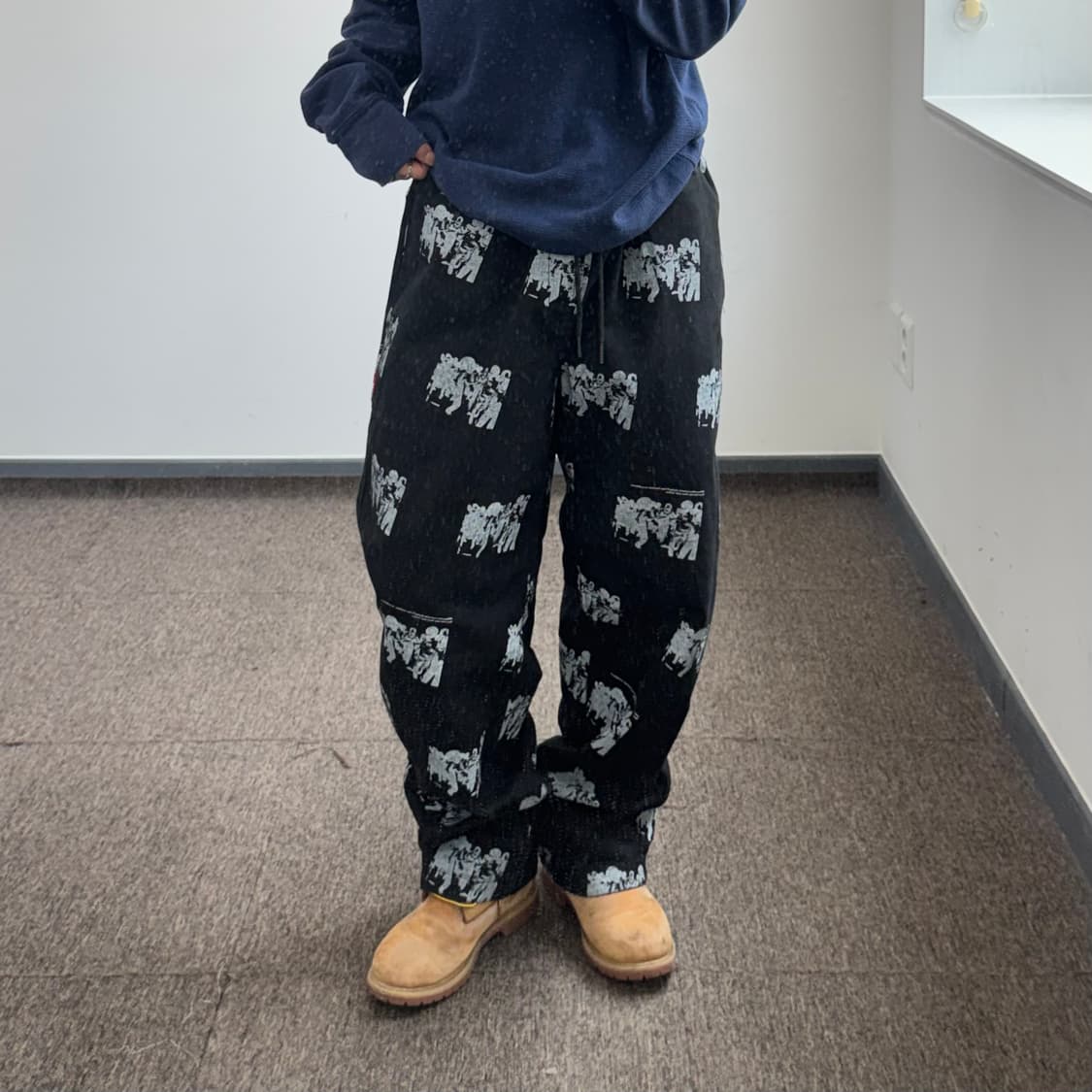 Ali benson 그래픽 코튼 팬츠 상품이미지2