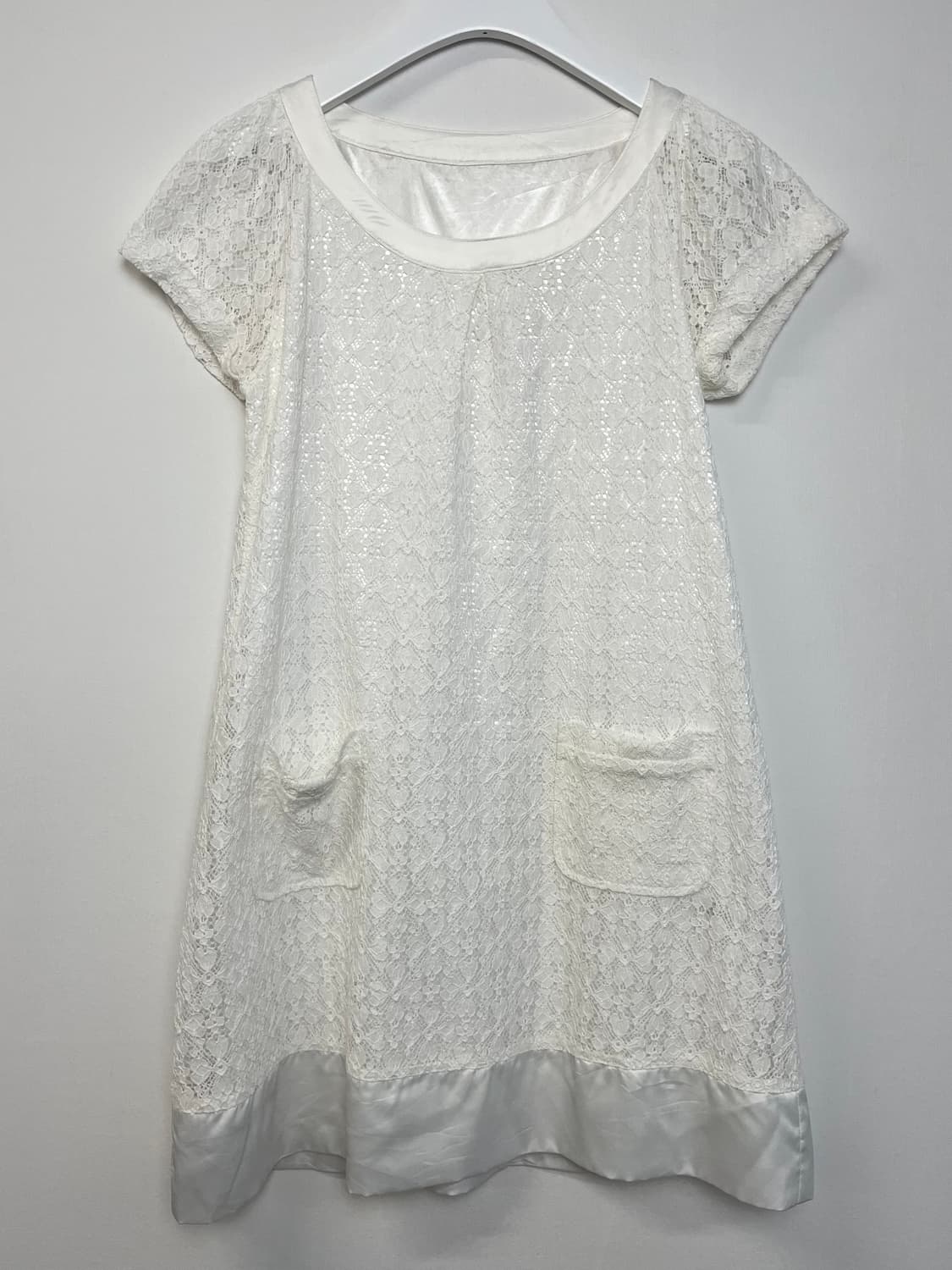 아이보리 레이스 라글란 탑 상품이미지1